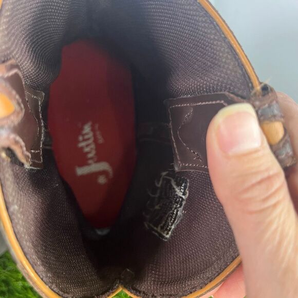 Justin Gypsy  Women’s L9900 Western Cowgirl Boots Ostrich Print US Size 7.5 - Picture 7 of 8